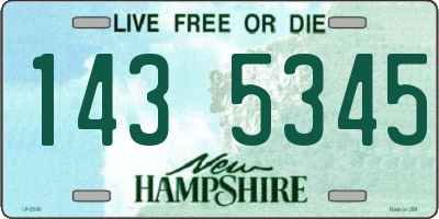 NH license plate 1435345
