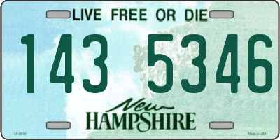 NH license plate 1435346