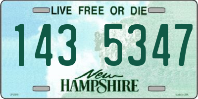 NH license plate 1435347
