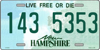 NH license plate 1435353
