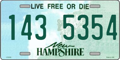 NH license plate 1435354