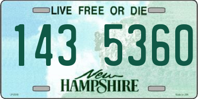 NH license plate 1435360