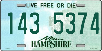 NH license plate 1435374