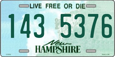 NH license plate 1435376