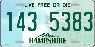 NH license plate 1435383