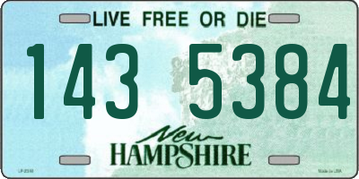 NH license plate 1435384