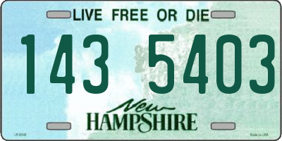 NH license plate 1435403