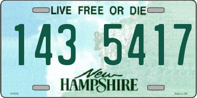 NH license plate 1435417