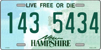 NH license plate 1435434