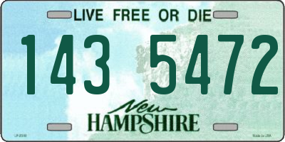 NH license plate 1435472