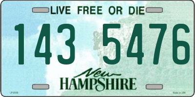 NH license plate 1435476