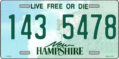 NH license plate 1435478