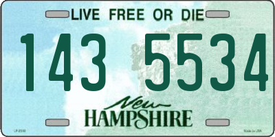 NH license plate 1435534
