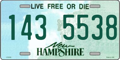 NH license plate 1435538