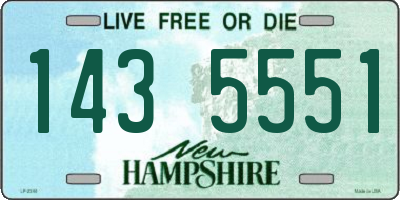 NH license plate 1435551
