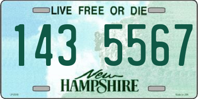 NH license plate 1435567