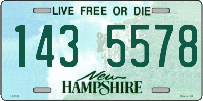 NH license plate 1435578