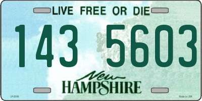 NH license plate 1435603