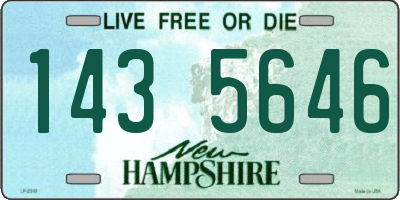 NH license plate 1435646
