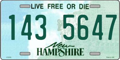 NH license plate 1435647