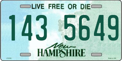 NH license plate 1435649