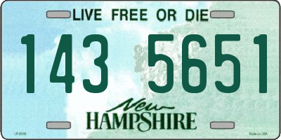 NH license plate 1435651