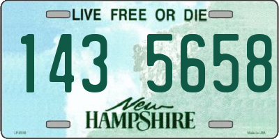 NH license plate 1435658