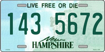 NH license plate 1435672