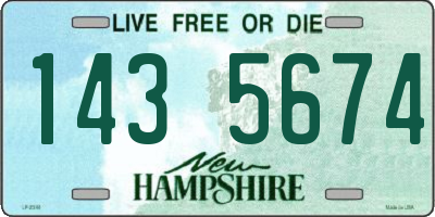 NH license plate 1435674