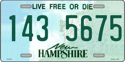 NH license plate 1435675