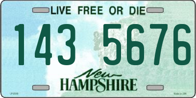 NH license plate 1435676