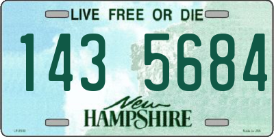 NH license plate 1435684