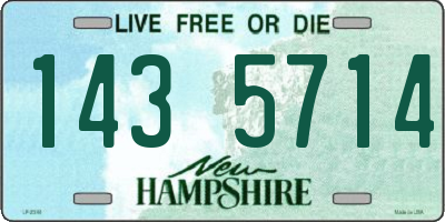 NH license plate 1435714