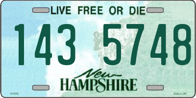 NH license plate 1435748
