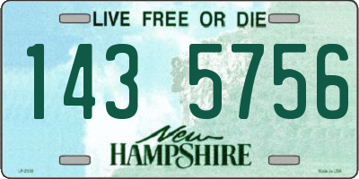 NH license plate 1435756