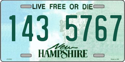 NH license plate 1435767