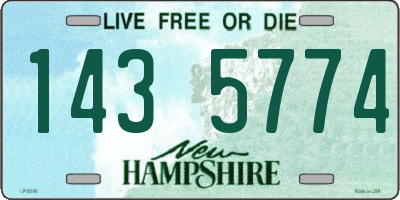 NH license plate 1435774