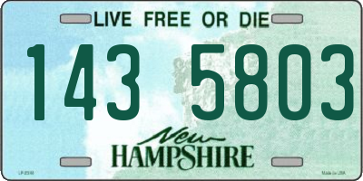 NH license plate 1435803
