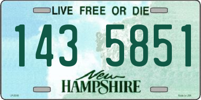 NH license plate 1435851