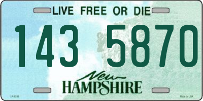 NH license plate 1435870