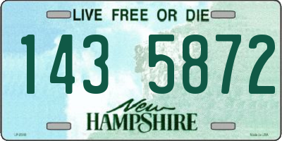 NH license plate 1435872