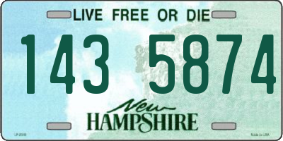 NH license plate 1435874