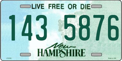 NH license plate 1435876