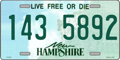 NH license plate 1435892