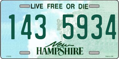 NH license plate 1435934