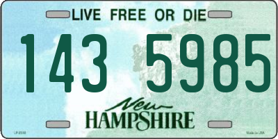 NH license plate 1435985