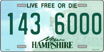 NH license plate 1436000