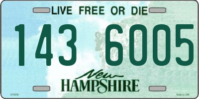 NH license plate 1436005