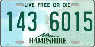 NH license plate 1436015