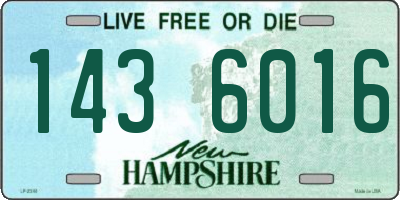 NH license plate 1436016